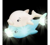 Whale Bath Toy Sprinkler - Baby Bath Toys Light Up,Musical Light Up Interactive Sensory Fountain Game for Water Play, Swimming, Pool, Outdoors Garden