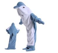 Whale Blanket Hoodie - Whale Blanket Adult - Adult Comfy Hoodie Blanket, Soft Cozy Pajama Costume, Cartoon Blanket Hoodie For Camping, Sleepovers, Watching Movies