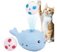 Whale Blowing Ball Interactive Toy For Cat, Floating Whale Cat Toy, Teasing Bauble With 2 Bolus, Bladeless Design Motion Activated Whale Blower, For Indoor Cats Playing, Cool Breeze