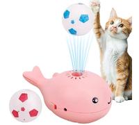 Whale Blowing Ball Interactive Toy For Cat, Floating Whale Cat Toy, Teasing Bauble With 2 Bolus, Bladeless Design Motion Activated Whale Blower, For Indoor Cats Playing, Cool Breeze