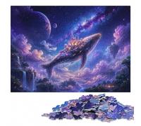 Whale Carrying a Magical Kingdom Jigsaw Puzzle for Adults, 1000 Pieces | During puzzle time: Jigsaw Puzzle - adult home pastime on quiet evenings.