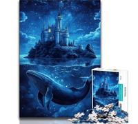 Whale Castle 1000 Piece Jigsaw Puzzles for Teenagers Gifts,Help The Brain Exercise Addictive Toys to Cultivate Patience Great Gift 38x26cm