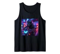Whale Cyberpunk Rider Motorcycle Biker Synthwave Tank Top