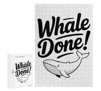Whale Done! Pun Illustration Decorative Jigsaw for Grown-Ups, 300 PCS - New Year Decoration; for Shared Table Time