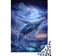 Whale Dream Catcher Jigsaw Puzzles Puzzles for Adults Kids. 1000 Pieces Impossible Challenge Toy Educational Game Home Decoration for Adults& Kids Age 14 Years Up 70x50cm/1000pcs