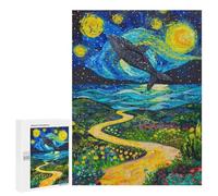 Whale Dream Pathway Painting Puzzle 1000 Teile Schwer Puzzle Spielzeug Lernspiel Impossible Herausforderungsspielzeug Für Erwachsene Kinder 500 PCS