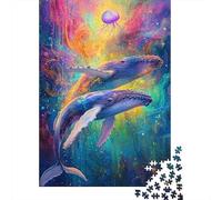 Whale Dreams 1000-Piece Adult Jigsaw Puzzle, 52x38cm/1000pcs, Low-dust White Pieces for Sorting; Tabletop Entertainment at Home