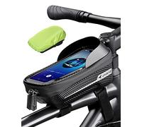 whale fall Bike Phone Holder Waterproof, Hard Casing Bike Bag, Bicycle Frame Bag with Touchscreen, Durable Cycling Accessories for Storage, Gifts for Men, for Phones up to 7"