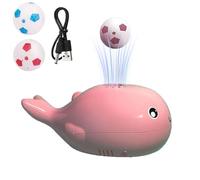 Whale Floating Ball Cat Toy, Electric Whale Floating Ball Toys, Wh-ale Electric Blowing Float-ing Ba-ll Summer T-oy, Fun Indoor Play for Kittens and Adult Cats (Pink)