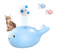 Whale Floating Ball Cat Toy,USB Rechargeable, Electric Floating Small Soccer Keep Kitten Entertained, Liberate your hands and bring happiness to your beloved pets (Blue)