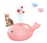 Whale Floating Ball Cat Toy,USB Rechargeable, Electric Floating Small Soccer Keep Kitten Entertained, Liberate your hands and bring happiness to your beloved pets (Pink)