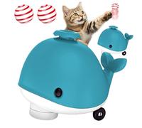 Whale Floating Ball,Cute Whale Electric Floating Ball Toy | Pet Supplies, Flexible Wheels & Music Function, Cooling Fan, Balancing Blowing Games for Cats Kittens
