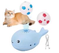 Whale Floating Ball Toy | Blowing Ball Teaser | Interactive Enrichment Toys with Built-in Fan, Boredom Buster, Pet Supplies for All Breeds