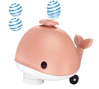 Whale Floating Toy,Cute Whale Electric Floating Ball Toy | Flexible Wheels & Music Function, Cooling Fan, Pet Supplies, Balancing Blowing Games for Cats, Kittens