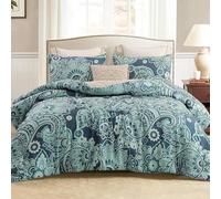 Whale Flotilla Double Size Coverless Duvet Set 7.5 Tog, Paramecium Pattern Bed Cover Bedding Comforter Duvets Sets for All Seasons, Machine Washable, 200×200CM, Green