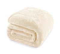 Whale Flotilla Fleece Double Size Blanket for Bed, 150x200 CM Decorative Soft Fluffy Light Gold Blanket, Large Plush Thick Sofa Throw for All Season
