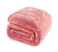 Whale Flotilla Fleece Queen Size Blanket for Bed, 230x230 CM Decorative Soft Fluffy Pink Blanket, Large Plush Thick Sofa Throw for All Season