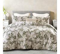 Whale Flotilla King Size Coverless Duvet Set 7.5 Tog, Floral Design Bed Cover Bedding Comforter Duvets Sets for All Seasons, Machine Washable,220×230CM, Bone