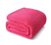 Whale Flotilla King Size Fuzzy Fleece Blanket for Bed, 230x264 CM Fluffy Warm Soft Jacquard Bed Blankets for All Season, Lightweight and Cozy, Hot Pink