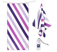 Whale Flotilla Microfiber Large Quick Dry Beach Towel, Sand Free Cooling Travel Camp Pool Towel Set, Extra Absorbent and Portable, Striped Purple, 76x152 CM