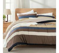 Whale Flotilla Single Duvet Cover Sets - 135×200 cm with 1 Pillowcase(50×75 cm), Premium Microfibre Polyester Quilt Cover Bedding Sets With Zipper Closure and Four Inner Corner Ties, Camel