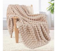 Whale Flotilla Throw Blanket for Sofa with Expanded 3D-Jacquard Pattern, 130x150 CM Fuzzy Soft Cozy Exquisite Blankets or All Season, Warm and Fluffy, Camel