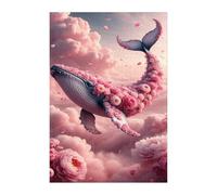 Whale Flowers Jigsaw Puzzles for Adults 500, Fun Challenging Educational Games, Difficult Jigsaw Puzzles for Adults, Puzzle 500 Pieces