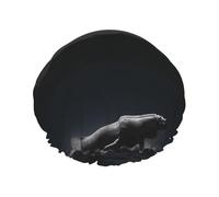 Whale Full Moon Printed Double-Layer Waterproof Shower Cap - Reusable Spa & Face Mask Bathing Hat for Travel, Home Care & Beauty Routine