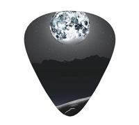 Whale Full Moon Printed Guitar Picks 12-Piece Set - Comfortable, Versatile Plectrum for All Guitar Styles & Players