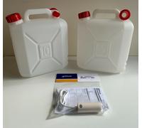 WHALE GP1002 12V Submersible Water Pump + 2 x 10L Jerry Can VW Campervan Camping