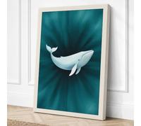 Whale in Convergence Canvas Wall Art Print 36x24 Inch