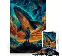 Whale in The Sky Adult Jigsaw Puzzle1000 Pieces Analytical Skill Relaxed Leisure Tight Join Winter Gift (38x26cm)