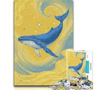 Whale Jigsaw Puzzles for Teenagers 1000 Piece,Educational Games Wall Decoration Unique Birthday And Xmas Gifts 38x26cm