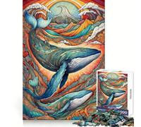 Whale Journey 1000 Piece Teenager Puzzles Analytical Skill Easy Relaxation Clean Cut Perfect Present (38x52cm)
