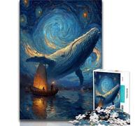 Whale Jumping Out 1000 Piece Jigsaw Puzzle for Adults Teens,Educational Games Wall Decoration Unique Birthday And Xmas Gifts (38x26cm)