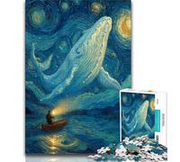 Whale Jumping Out Jigsaw Puzzles for Adults 1000 Piece,Stress Reliever Difficult Challenge Deal As Gifts for The Whole Family (38x26cm)