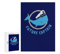 Whale Kids Future Captain - Wooden Picture Puzzle for Grown-Ups, 300 PCS, Winter Gift - to Assemble, Frame And Display