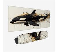 Whale Mouse Pat 800x300x3mm Large Gaming Mouse Mat Black XXL Mouse Pad with Non-Slip Base, Extended Large Size Mouse Pads, Keyboard Desk Pad with Water Resist Surface for Desk Keyboard Decor, Gifts