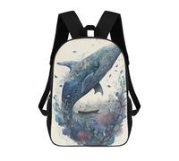 Whale Mystical Backpack, 3D Printed School Bag, School Lunch Bag, Travel Backpack, Friends Backpack, School Backpack for Girls And Boys 17inch