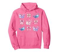 Whale Ocean Animal Girl Coquette Bow Pink Mom Pullover Hoodie