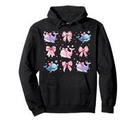 Whale Ocean Animal Girl Coquette Bow Pink Mom Pullover Hoodie