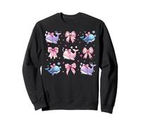 Whale Ocean Animal Girl Coquette Bow Pink Mom Sweatshirt