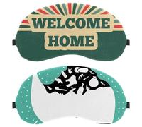 Whale Ocean Green 2 PCS Eye Mask, Sleeping Eye Mask for Side Sleeper, Zero Eye Pressure Night Blindfold, Adjustable Sleep Cover, Completely Block Out Light Eye Shade