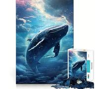 Whale Of The Stars Jigsaw 1000 Pieces Memory Skill Fun Smooth Edge Perfect Interlock Fun-filled Way to Fill Empty Hours (38x52cm)