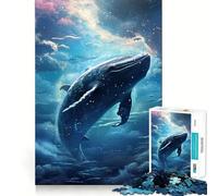 Whale Of The Stars Jigsaw Puzzle 1000 Pieces Cognitive Fun Play High Precision Die Cut Unique Gift for Stress Relief (50x75cm)