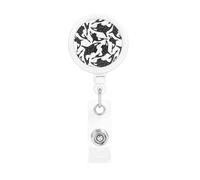 Whale Orca Killer, Retractable Badge Holder,Badge Reels Holder with ID Clip Alligator Clip