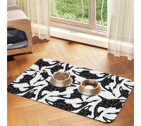 Whale Orca Killer,Waterproof Pet Feeding Mat,PU Leather Placemats for Cat Dog Water Bowl,Food Mats,40x60cm