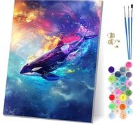 Whale Paint by Numbers for Adults With Frame, Painting by Numbers for Adults Flame, DIY Acrylic Pigment Drawing Arts and Crafts, Hobbies for Women, for Home Wall Decor Gifts 40x54 inch R-3813