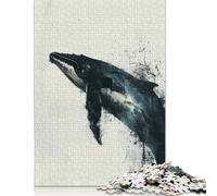 Whale Painting Puzzle 1000 Piece Adult Jigsaw Puzzle Puzzle Adult Jigsaw Puzzle Educational Game Challenge Toy 1000pcs (75x50cm)
