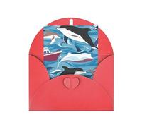 Whale Pattern Greeting Card Organiser Display Stand Blank Inside Birthday Cards Party Invitation Card